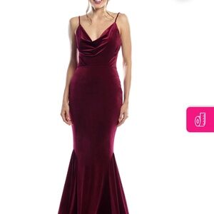 Bari Jay velvet gown worn once